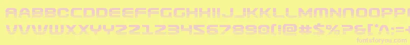 Usuzihalf Font – Pink Fonts on Yellow Background