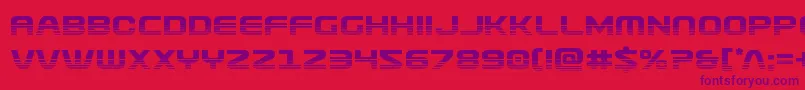Usuzihalf-Schriftart – Violette Schriften auf rotem Hintergrund