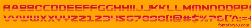 Usuzihalf-fontti – punaiset fontit oranssilla taustalla
