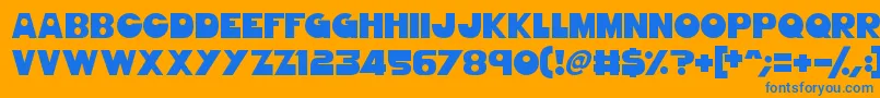 GorgeousGirls Font – Blue Fonts on Orange Background