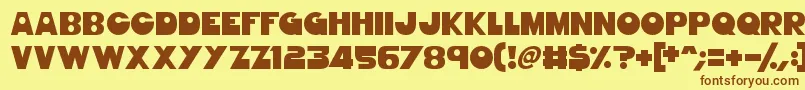 GorgeousGirls Font – Brown Fonts on Yellow Background