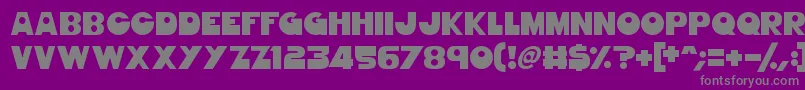 フォントGorgeousGirls – 紫の背景に灰色の文字