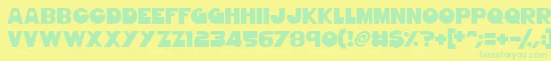 GorgeousGirls Font – Green Fonts on Yellow Background