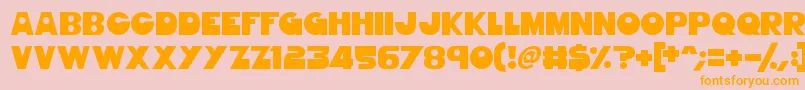 GorgeousGirls Font – Orange Fonts on Pink Background
