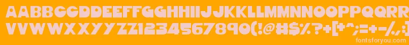 GorgeousGirls Font – Pink Fonts on Orange Background
