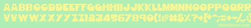 GorgeousGirls-Schriftart – Gelbe Schriften auf grünem Hintergrund
