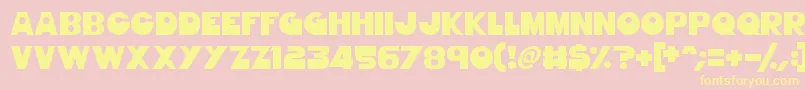 GorgeousGirls Font – Yellow Fonts on Pink Background