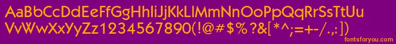 Kbl55C Font – Orange Fonts on Purple Background