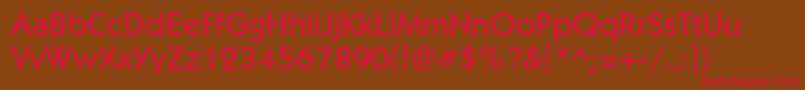Kbl55C Font – Red Fonts on Brown Background