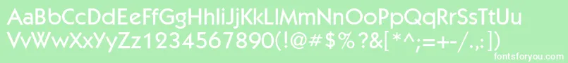 Kbl55C Font – White Fonts on Green Background