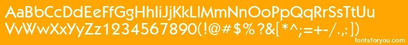 フォントKbl55C – オレンジの背景に白い文字