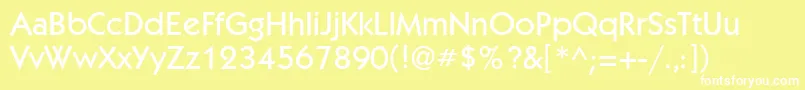 Kbl55C Font – White Fonts on Yellow Background