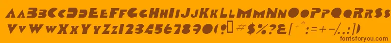 TobagoscapssskItalic Font – Brown Fonts on Orange Background
