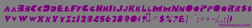 TobagoscapssskItalic Font – Purple Fonts on Gray Background