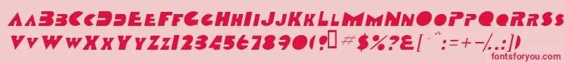 fuente TobagoscapssskItalic – Fuentes Rojas Sobre Fondo Rosa