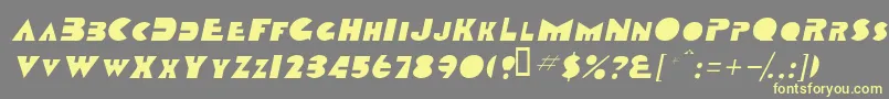 TobagoscapssskItalic Font – Yellow Fonts on Gray Background