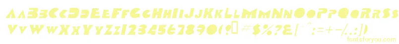 TobagoscapssskItalic Font – Yellow Fonts on White Background