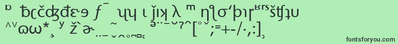 StoneSansPhoneticAlternate Font – Black Fonts on Green Background