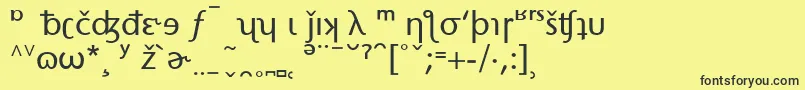 Weitere Informationen zur StoneSansPhoneticAlternate-Schriftart StoneSansPhoneticAlternate-Schriftart – Schwarze Schriften auf gelbem Hintergrund