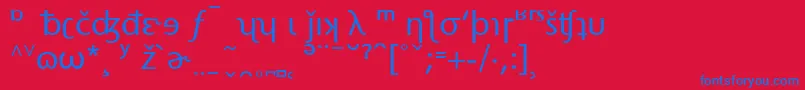 StoneSansPhoneticAlternate Font – Blue Fonts on Red Background