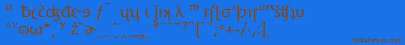 StoneSansPhoneticAlternate Font – Brown Fonts on Blue Background