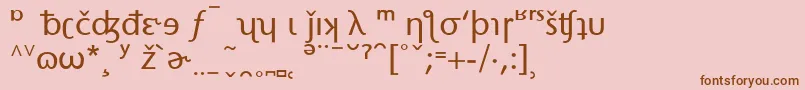 Шрифт StoneSansPhoneticAlternate – коричневые шрифты на розовом фоне