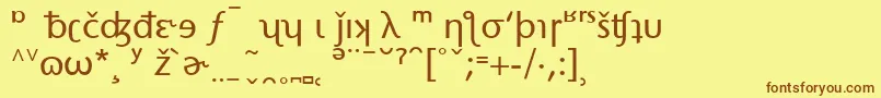 StoneSansPhoneticAlternate Font – Brown Fonts on Yellow Background