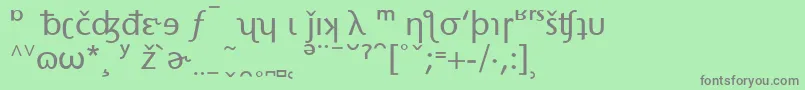 フォントStoneSansPhoneticAlternate – 緑の背景に灰色の文字