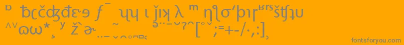 StoneSansPhoneticAlternate Font – Gray Fonts on Orange Background