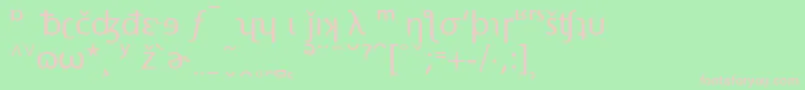 StoneSansPhoneticAlternate Font – Pink Fonts on Green Background