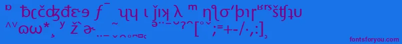 StoneSansPhoneticAlternate Font – Purple Fonts on Blue Background