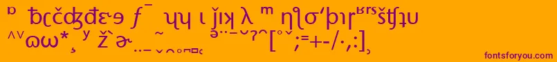 StoneSansPhoneticAlternate Font – Purple Fonts on Orange Background