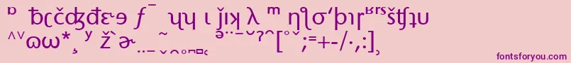 StoneSansPhoneticAlternate Font – Purple Fonts on Pink Background