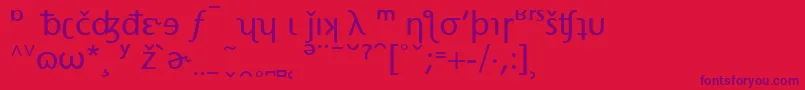 StoneSansPhoneticAlternate Font – Purple Fonts on Red Background