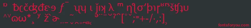StoneSansPhoneticAlternate Font – Red Fonts on Black Background