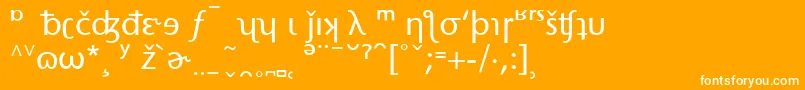 StoneSansPhoneticAlternate Font – White Fonts on Orange Background