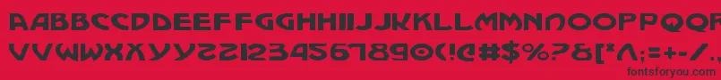 Machv2 Font – Black Fonts on Red Background