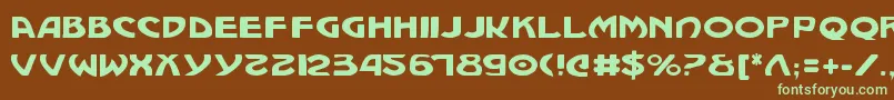 Machv2 Font – Green Fonts on Brown Background