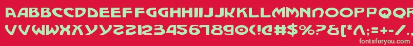 Machv2 Font – Green Fonts on Red Background