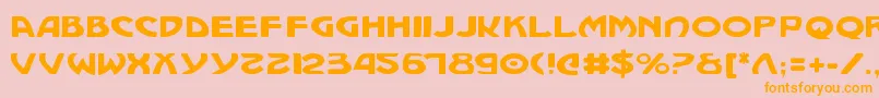 Machv2 Font – Orange Fonts on Pink Background