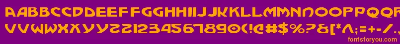 Machv2 Font – Orange Fonts on Purple Background