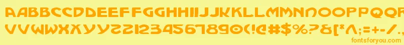 Machv2 Font – Orange Fonts on Yellow Background