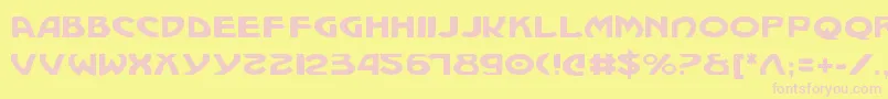 Machv2 Font – Pink Fonts on Yellow Background