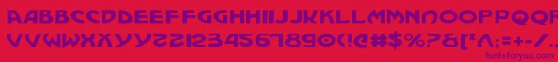Machv2-fontti – violetit fontit punaisella taustalla