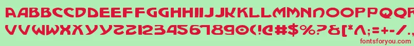 Machv2 Font – Red Fonts on Green Background