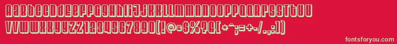 Velvendachill Font – Green Fonts on Red Background