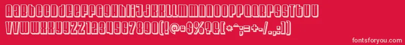 Velvendachill Font – Pink Fonts on Red Background