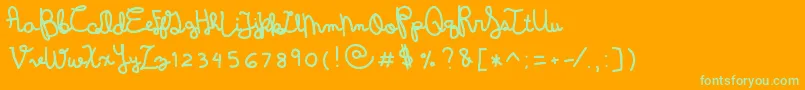DenneWintermelon Font – Green Fonts on Orange Background