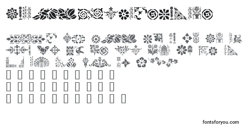 Czcionka GeVictorianDesign – alfabet, cyfry, specjalne znaki