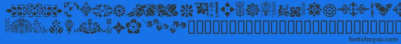 GeVictorianDesign Font – Black Fonts on Blue Background